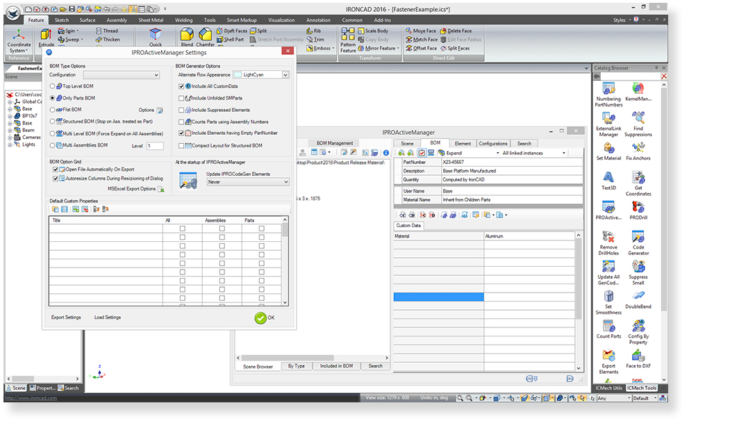 IronCAD Mechanical BOM