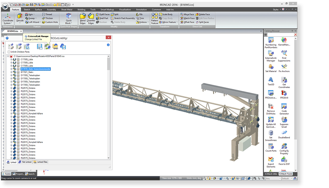 IronCAD Mechanical Utilities
